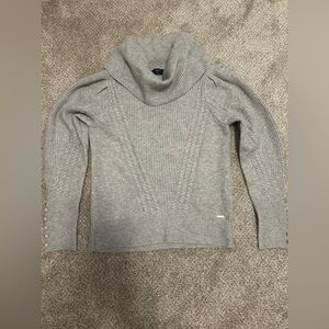 T Tahari Light Gray Cowl Neck Sweater(runs small)